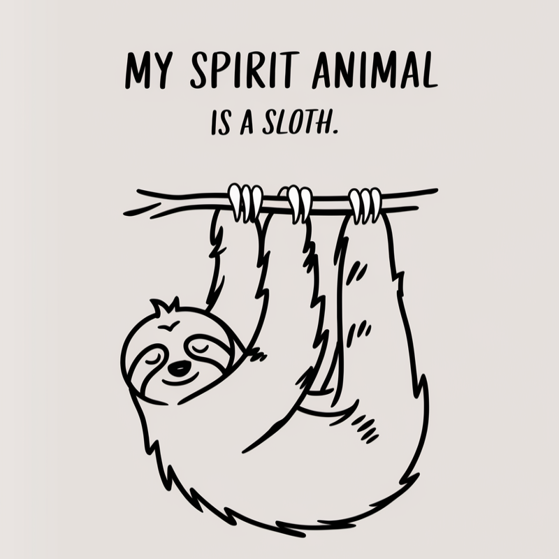 My Spirit Animal Sloth Graphic T-Shirt