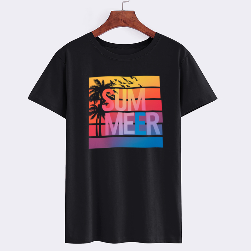 Sunset Palm Graphic Cotton T-Shirt