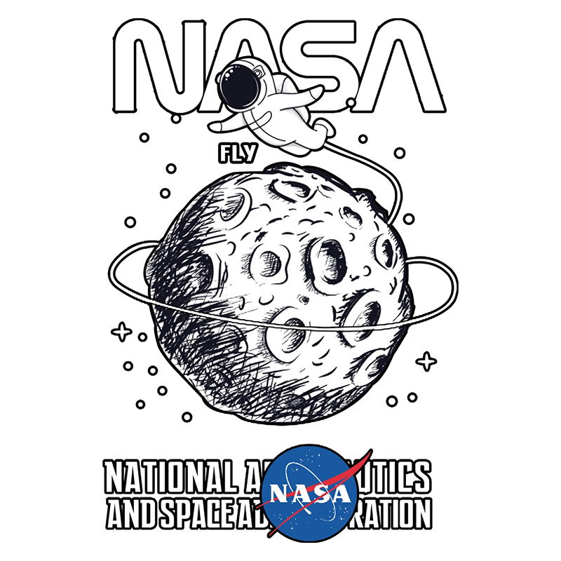 NASA Moon Graphic Unisex Cotton T-Shirt