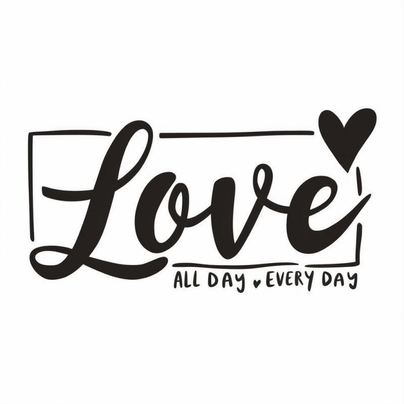 Love All Day Graphic T-Shirt