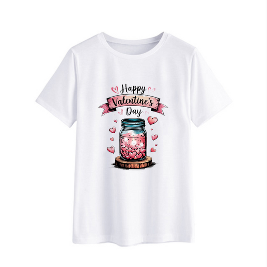 Happy Valentine's Day Heart Jar Graphic Tee