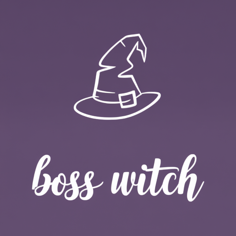 Cotton Black Boss Witch Graphic T-Shirt