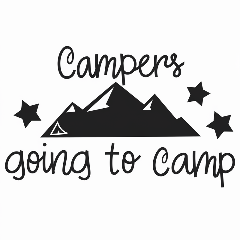 Campers Mountain Graphic Cotton T-Shirt