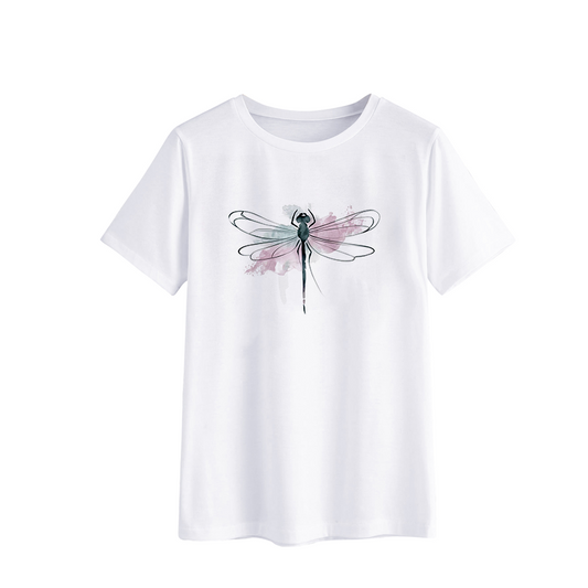 Artistic Dragonfly Watercolor Graphic T-Shirt