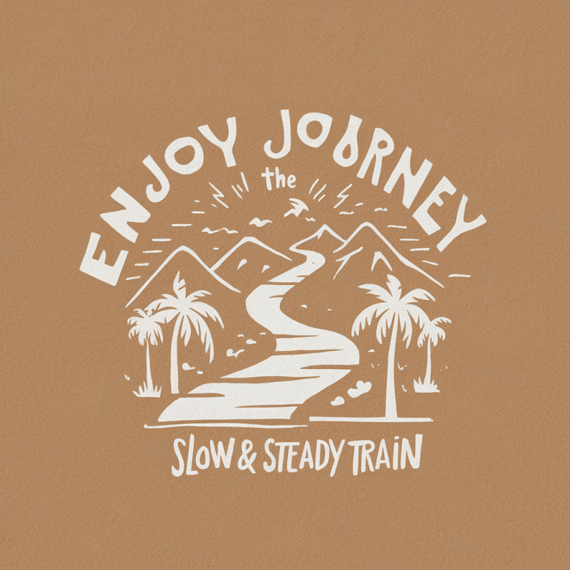 Enjoy Journey Graphic Black T-Shirt for Adventure Lovers