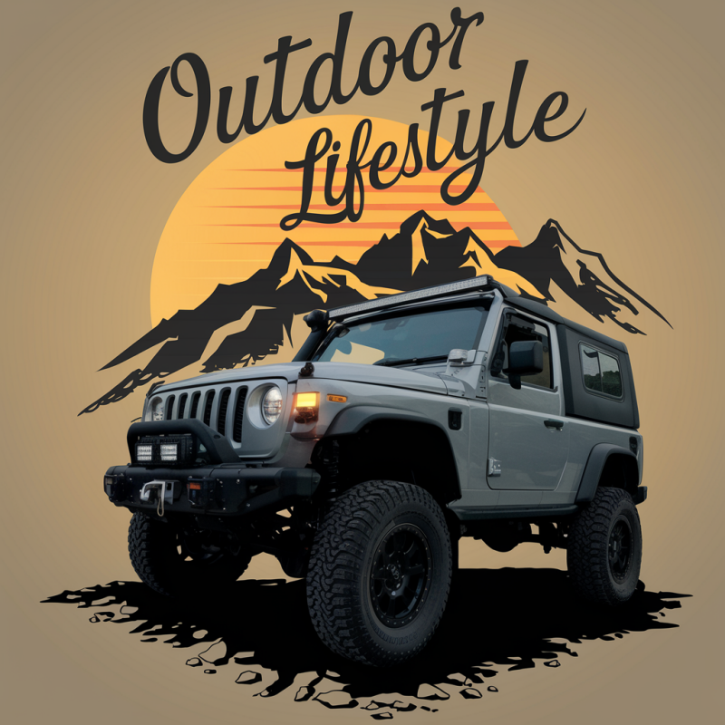 Outdoor Lifestyle Graphic Tee - Off-Road Adventure T-Shirt
