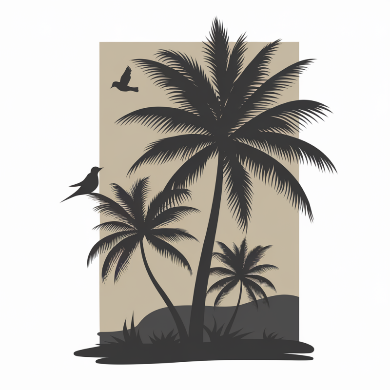 Palm Tree Graphic T-Shirt for Summer