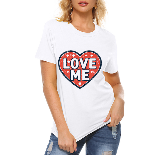 Fun Letters Pattern 'Love Me' T-Shirt