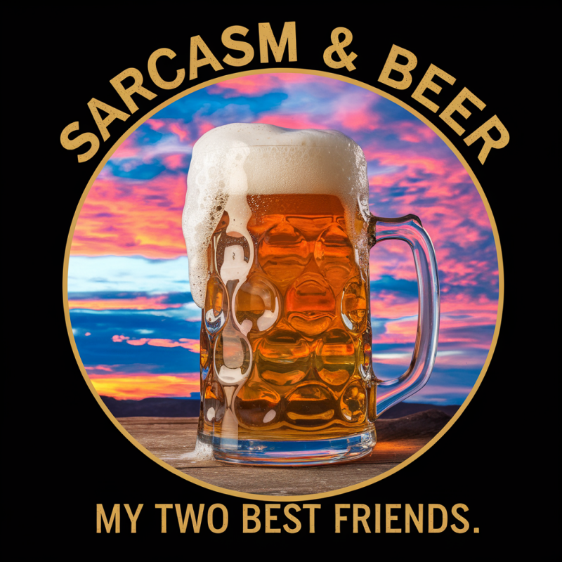 Graphic Beer Mug Black T-Shirt