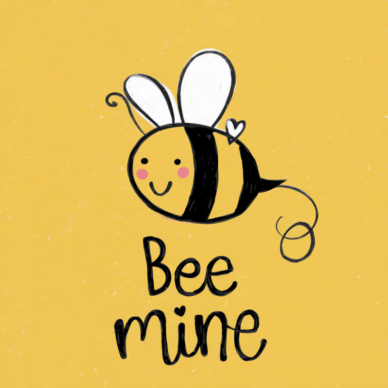 Bee Mine Cotton Graphic T-Shirt