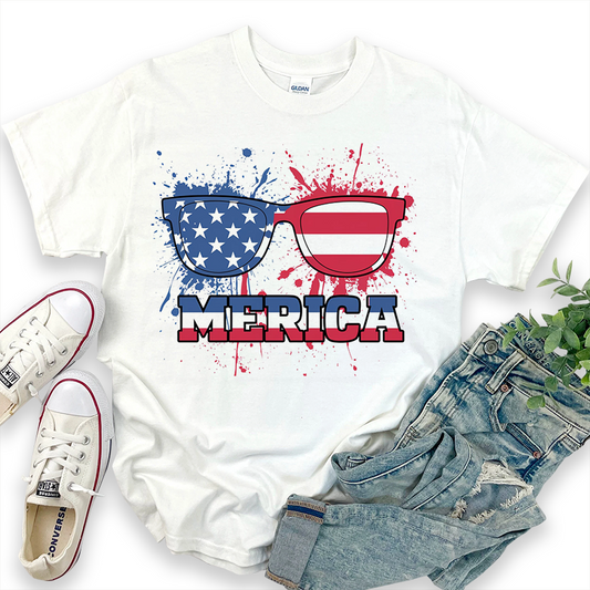 Independence Day Graphic Top 'Merica' T-Shirt
