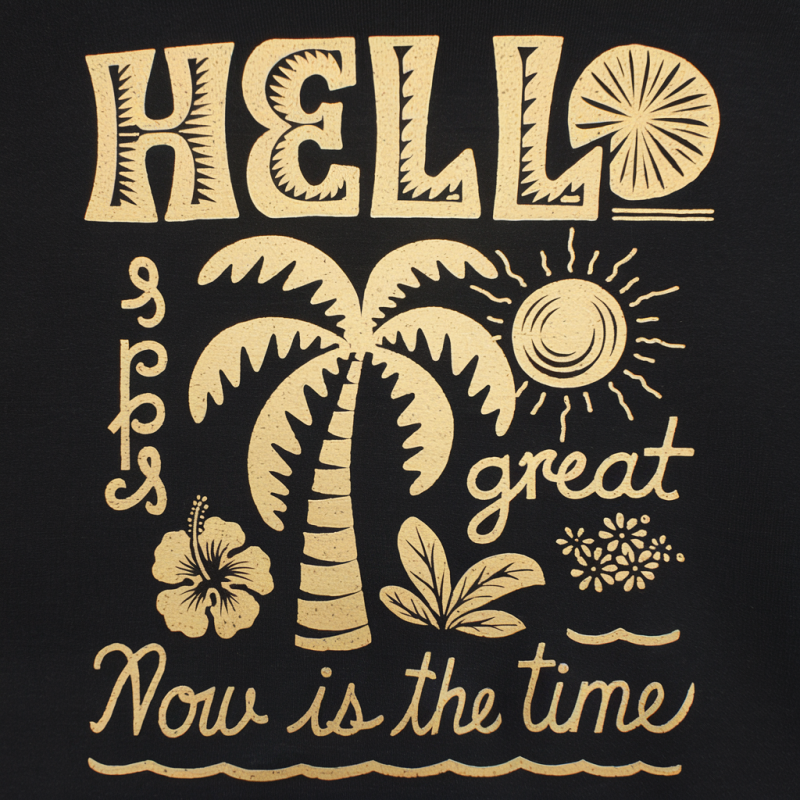 Sunshine Palm Tree Graphic Cotton T-Shirt