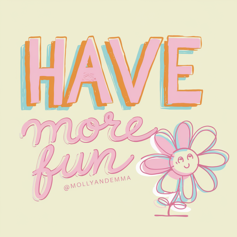 Have More Fun Graphic Tee - Trendy White T-Shirt with Flower Design