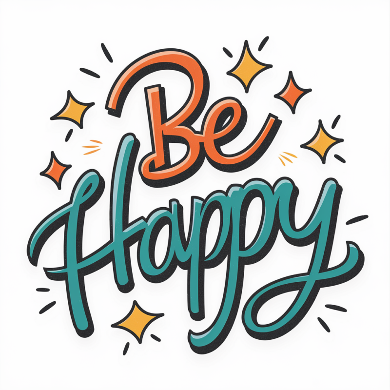 Be Happy Graphic T-Shirt