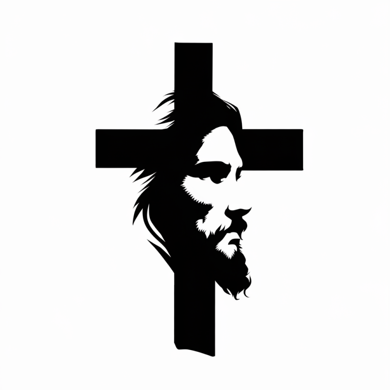 Jesus Christ Graphic T-Shirt with Cross Design