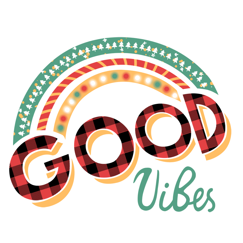 Christmas Pattern 'GOOD Vibes' Sweatshirt
