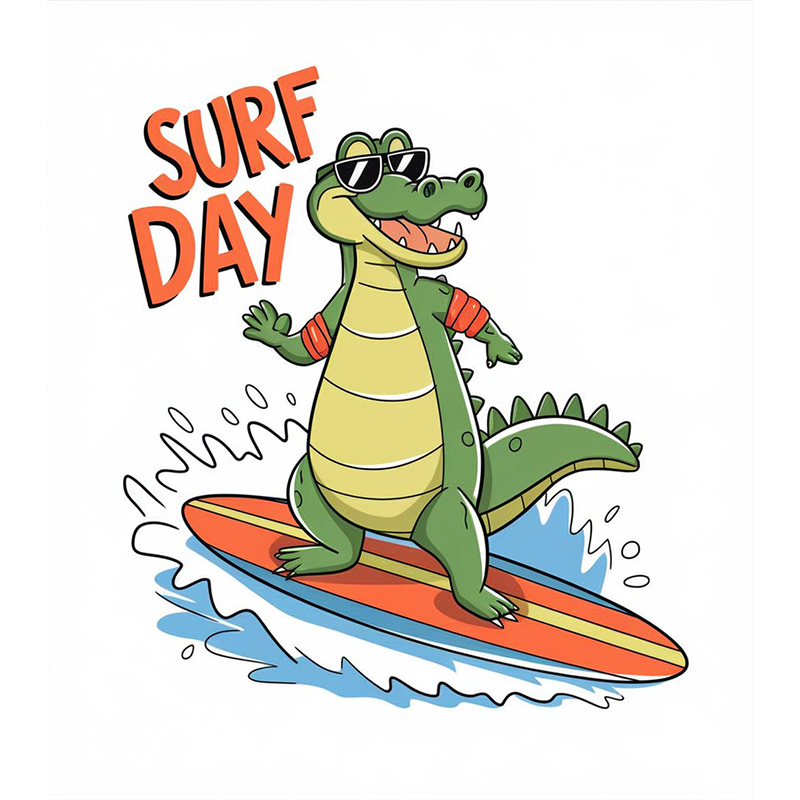 Hawaiian Pattern 'Surf Day' T-Shirt