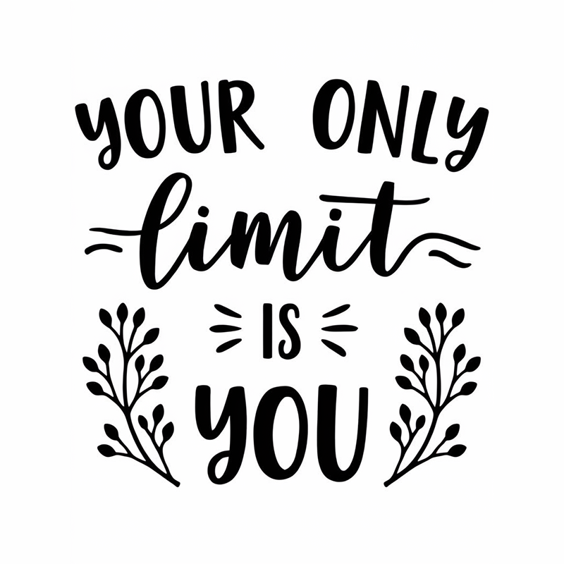 Bible Quote 'Your Only Limit Is You' Graphic Print Casual T-Shirt