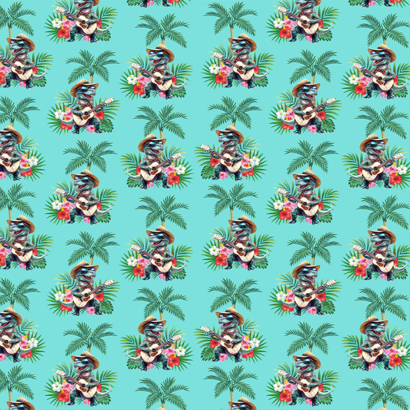 Hawaiian Dinosaur Pattern Shirt