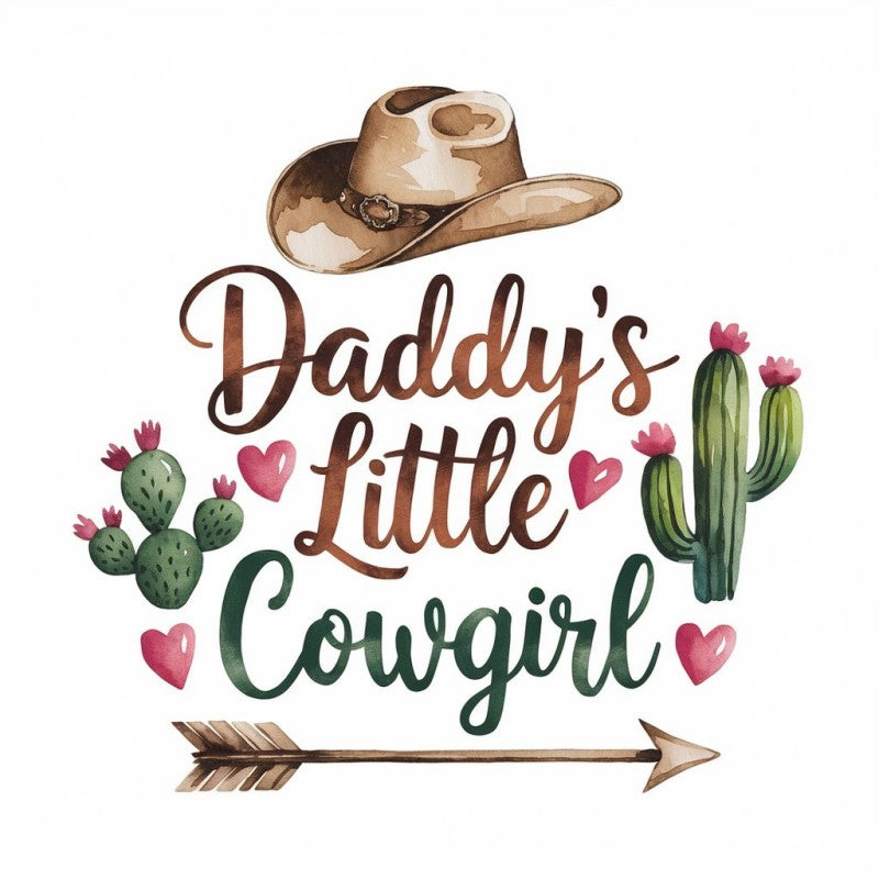 Daddy's Little Cowgirl Graphic T-Shirt for Kids