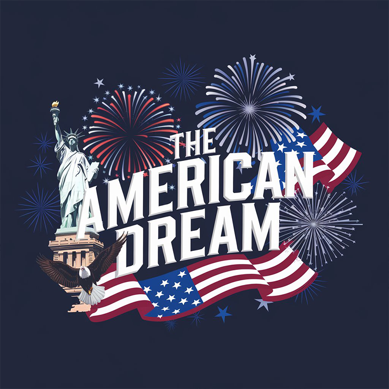 Independence Day Graphic Top 'The American Dream' T-Shirt