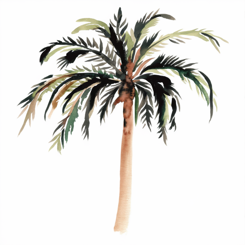 Palm Tree Graphic T-Shirt for Summer Casual Wear