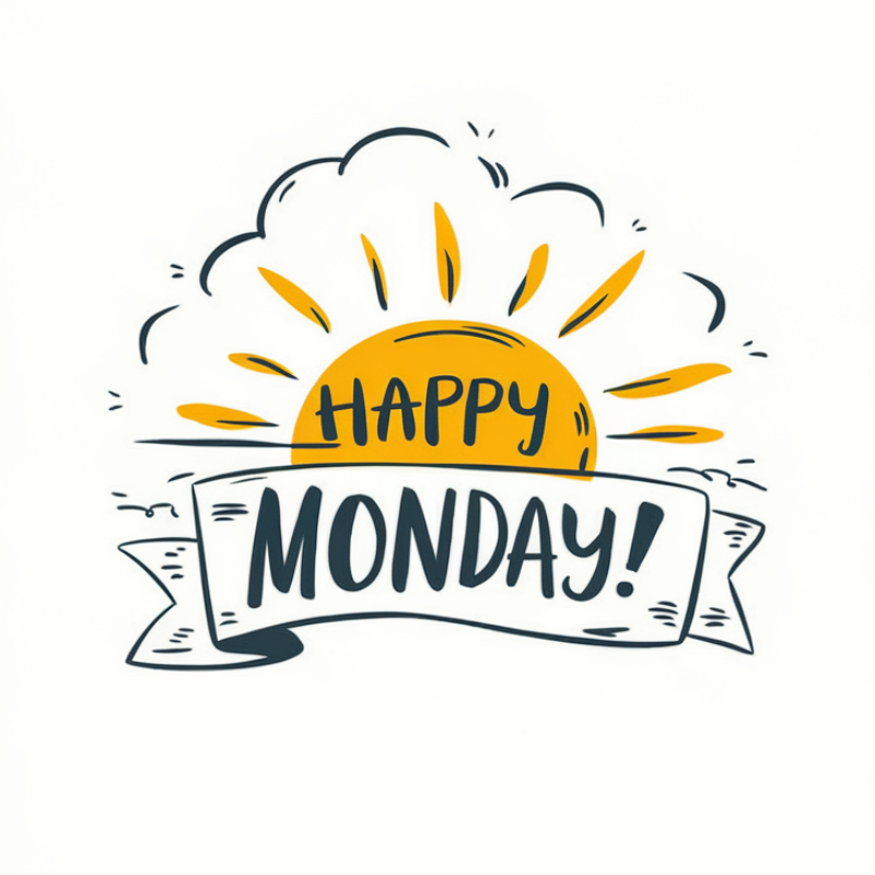 Happy Monday Graphic Tee - Motivational Casual Shirt for Everyday Wear