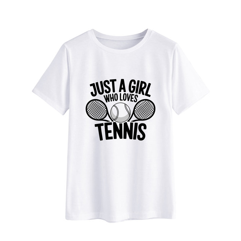 Just a Girl Who Loves Tennis Graphic T-Shirt