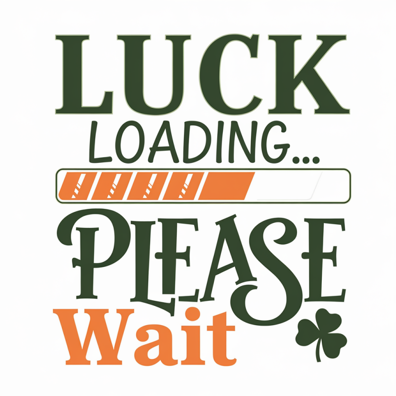 Brand Luck Loading Cotton T-Shirt Casual Short Sleeve