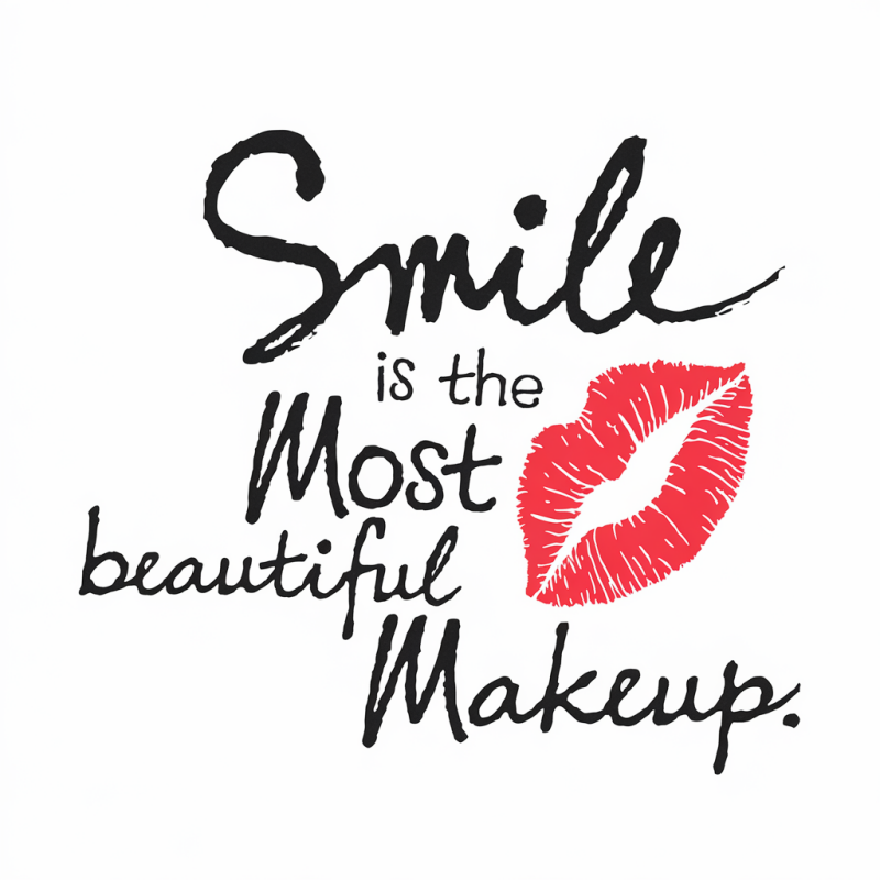 Smile Lip Print Cotton Graphic Tee Shirt