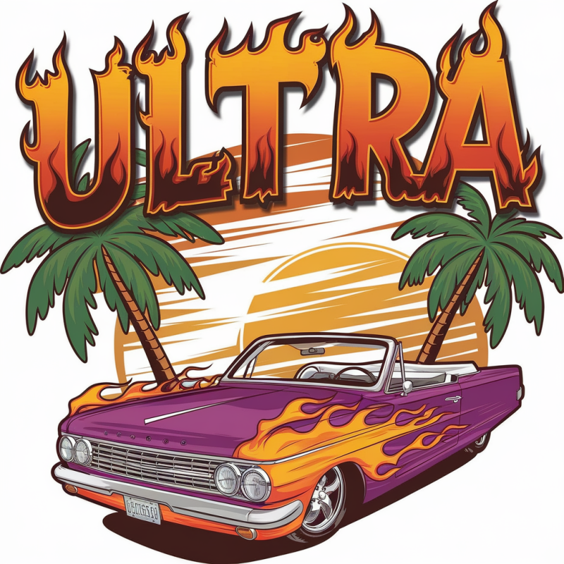 ULTRA Retro Car Graphic T-Shirt