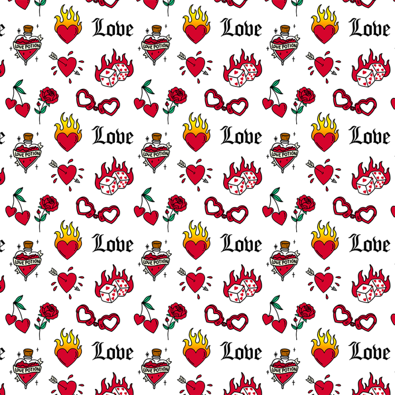 Valentine's Day Casual Pattern Button-Down Shirt