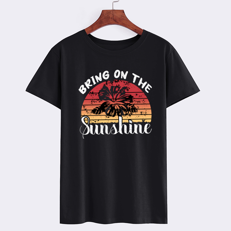 Bring On The Sunshine Black Graphic T-Shirt