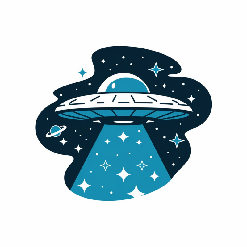 Cosmic UFO Graphic T-Shirt