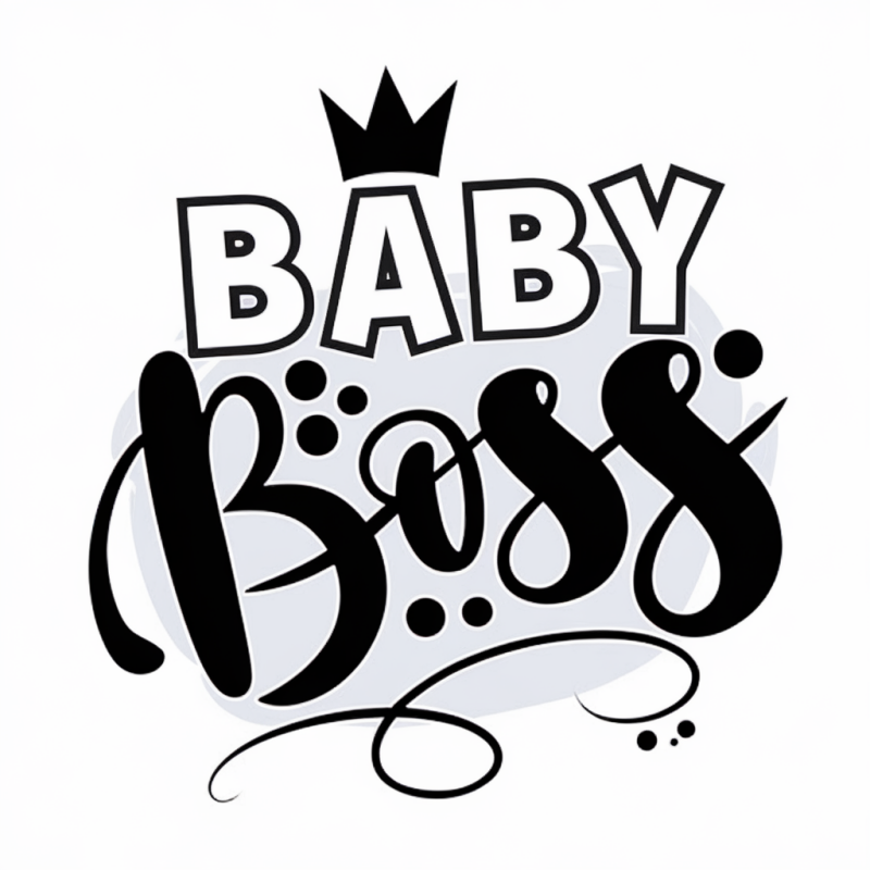 Baby Boss Graphic White Cotton T-Shirt