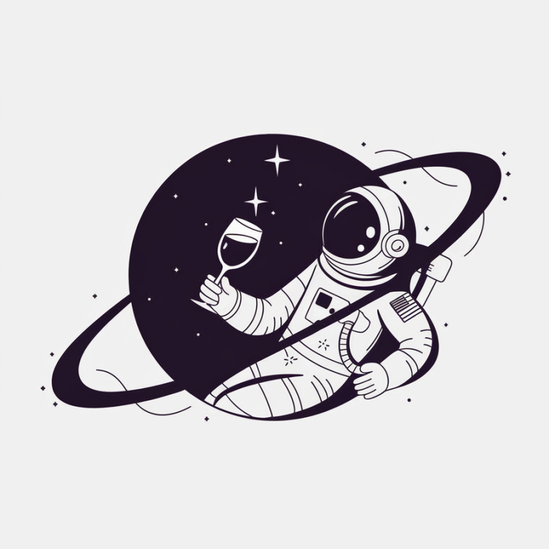 Astronaut in Space Graphic T-Shirt