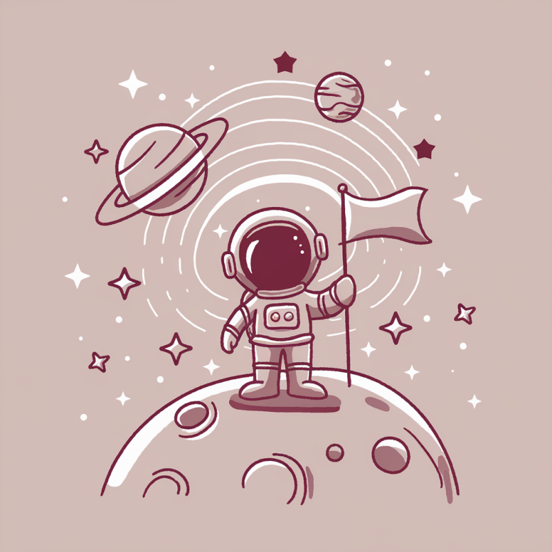 Cosmic Astronaut Cotton T-Shirt