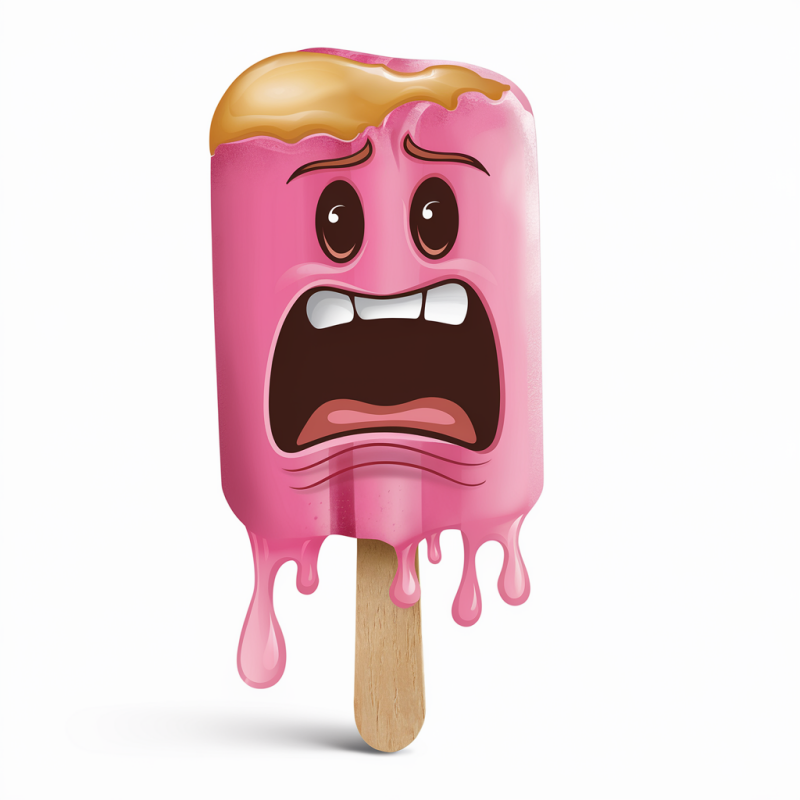 Cartoon Ice Cream Meltdown Graphic T-Shirt