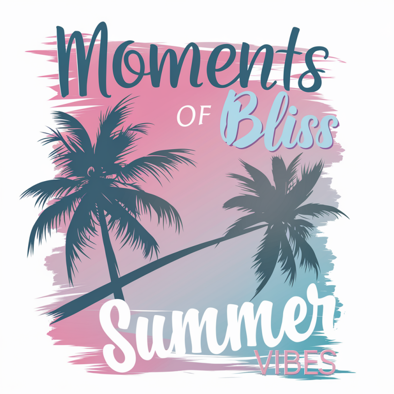 Bliss Palm Summer Vibes Cotton T-Shirt