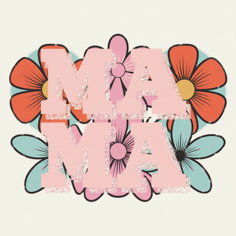 Floral MAMA Graphic T-Shirt - Stylish Women's Casual Tee