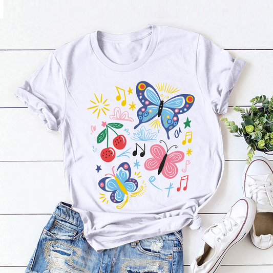 Butterfly Pattern T-Shirt