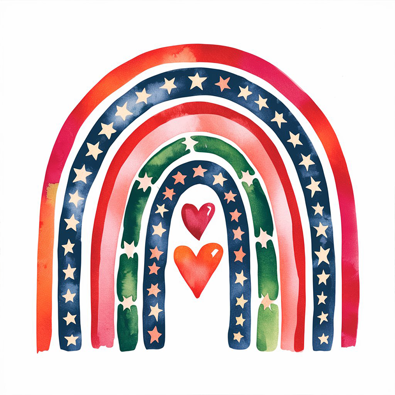 Independence Day Rainbow T-Shirt