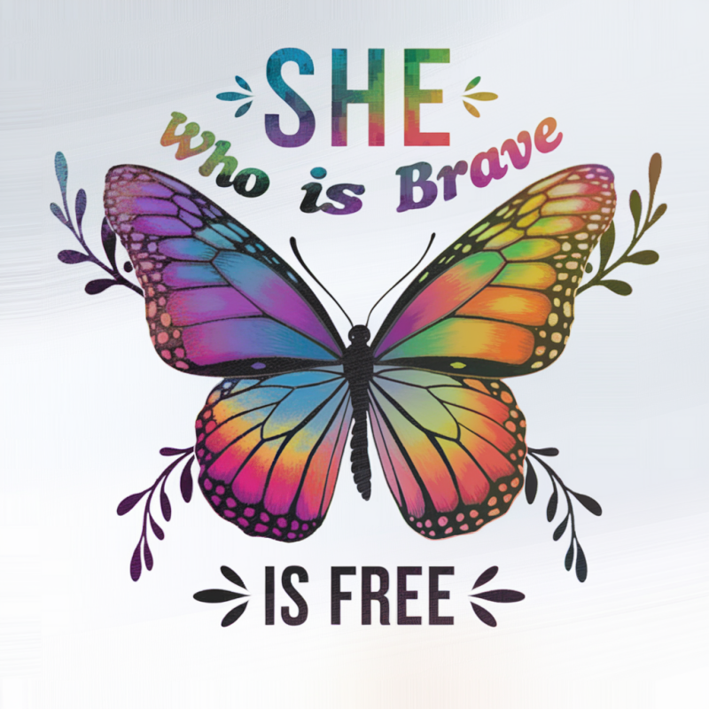 Colorful Butterfly Inspirational Quote T-Shirt