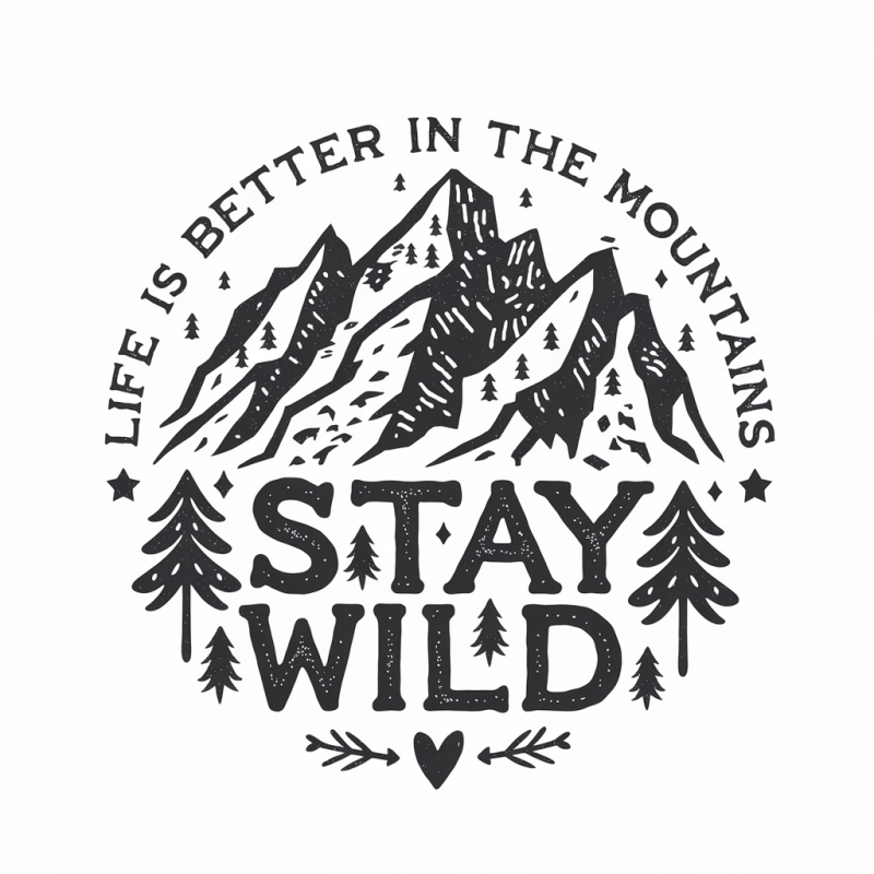 Stay Wild Mountain Graphic T-Shirt