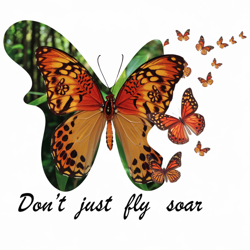 Butterfly Graphic T-Shirt with Nature Design