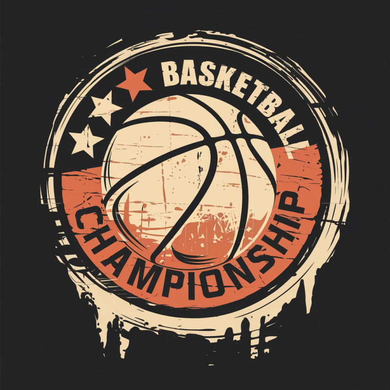 Sporty Basketball Championship Cotton T-Shirt