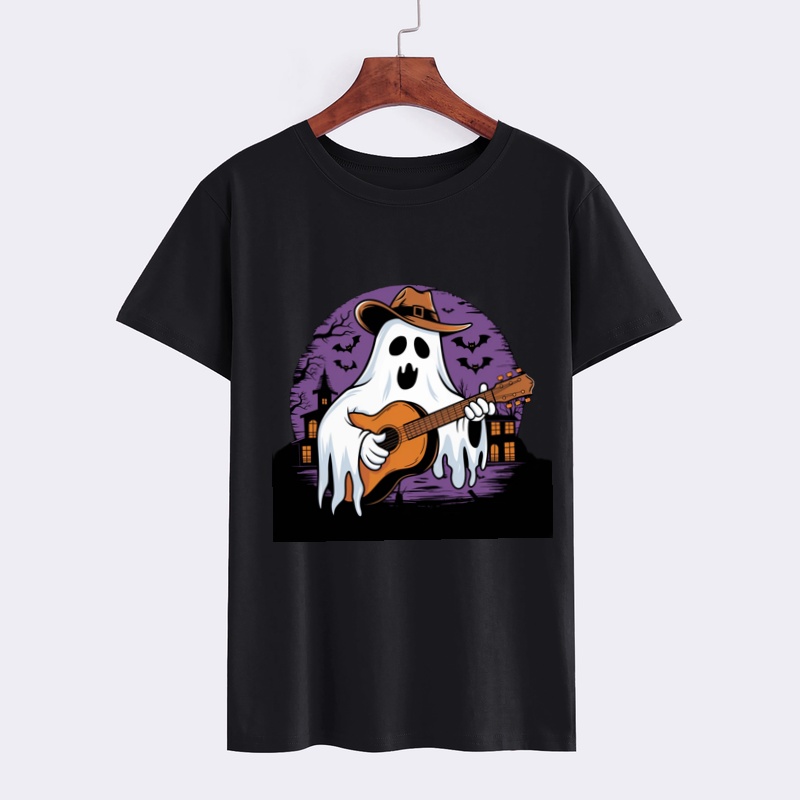Funny Ghost Musician Graphic T-Shirt