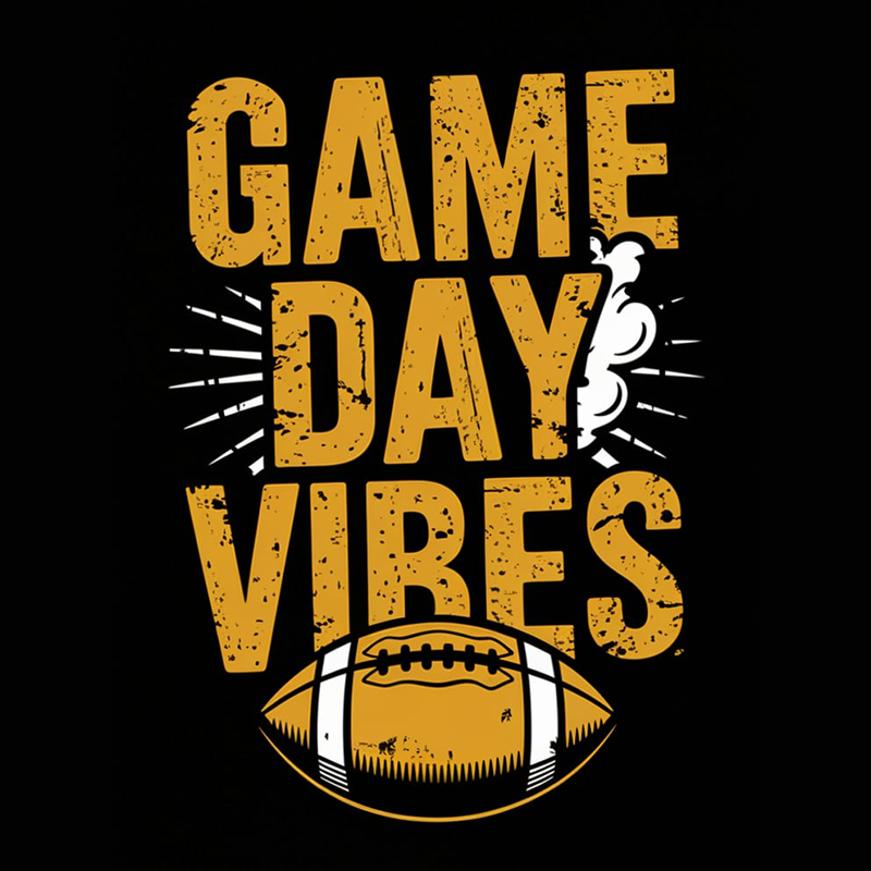 Super Bowl Graphic Top 'Game Day Vibes' T-Shirt