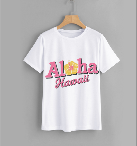 Aloha Hawaii Floral Graphic T-Shirt