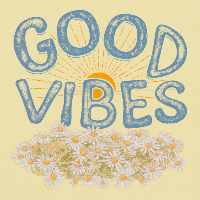 Floral Good Vibes Graphic T-Shirt